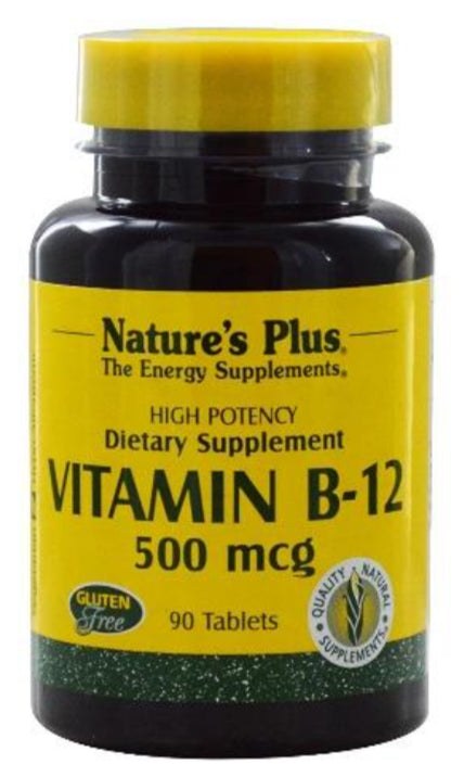 Vitamina B12 500 mg · Nature's Plus · 90 comprimidos