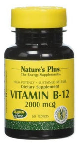 Vitamina B12 2.000 mg · Nature's Plus · 60 comprimidos