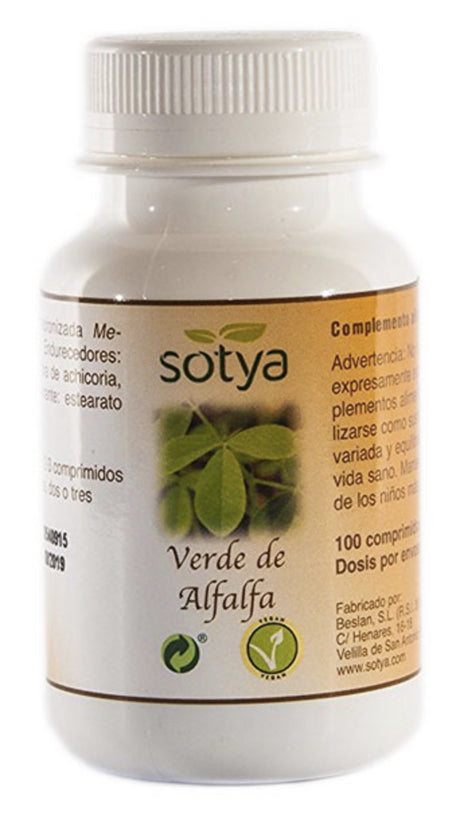 Verde de Alfalfa · Sotya · 100 comprimidos