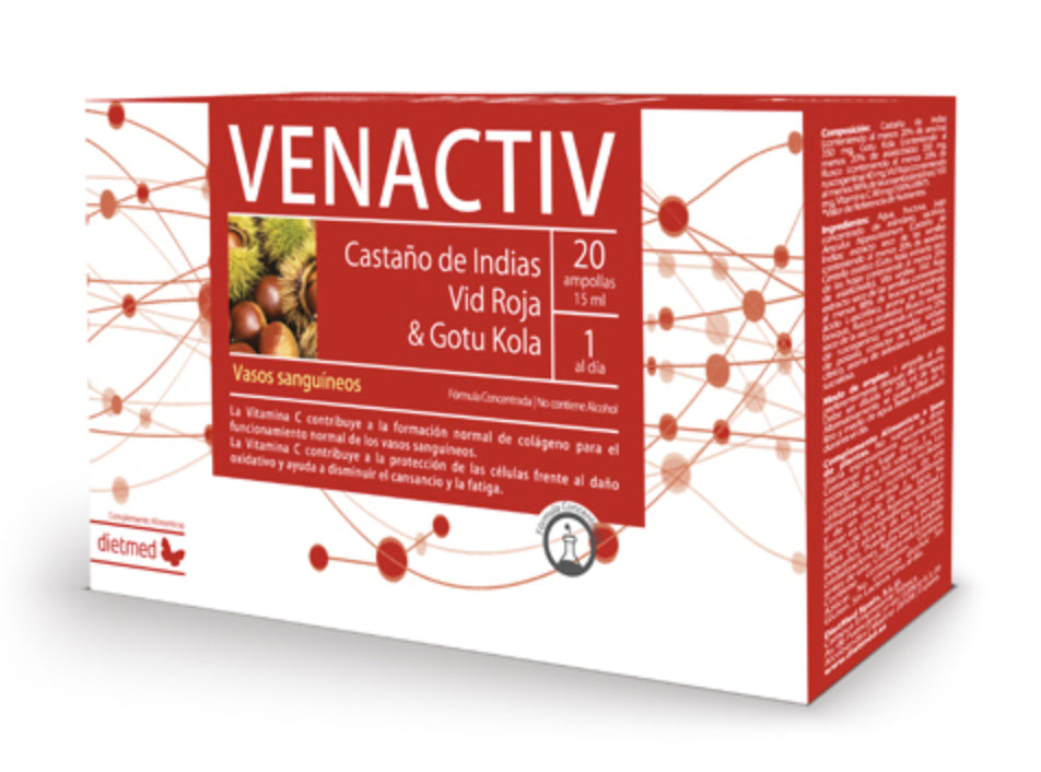 Venactiv Ampollas · DietMed · 20 ampollas