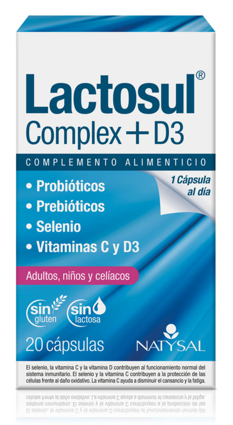 Lactosul Complex + D3 · Natysal · 20 cápsulas