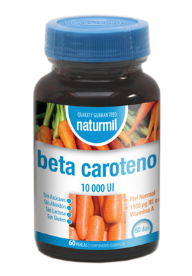 Betacaroteno 10.000 UI · Naturmil · 60 perlas