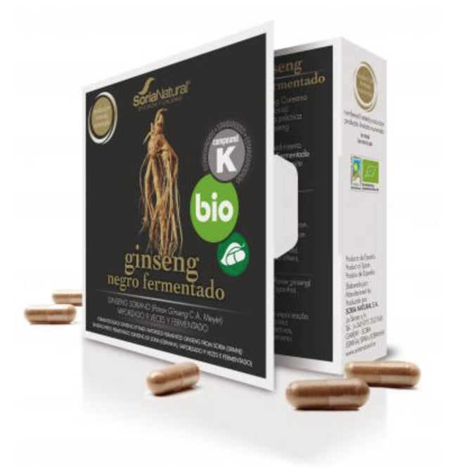 Ginseng Negro Fermentado BIO · Soria Natural · 24 cápsulas