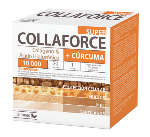 Super Collaforce + Cúrcuma · Dietmed · 20 sobres