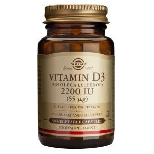 Vitamina D3 2.200 UI · Solgar · 50 cápsulas