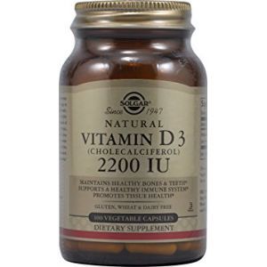 Vitamina D3 2.200 UI · Solgar · 100 cápsulas