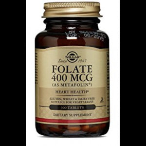 Folato (Metafolin®) 400 mcg · Solgar · 100 comprimidos