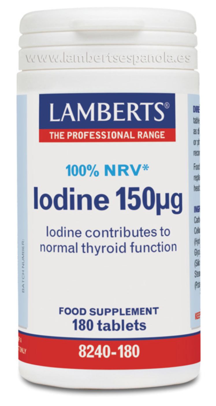 Yodo 150 mcg · Lamberts · 180 comprimidos