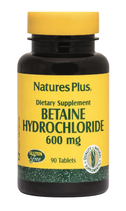 Betaina HCL 600 mg · Nature's Plus · 90 comprimidos