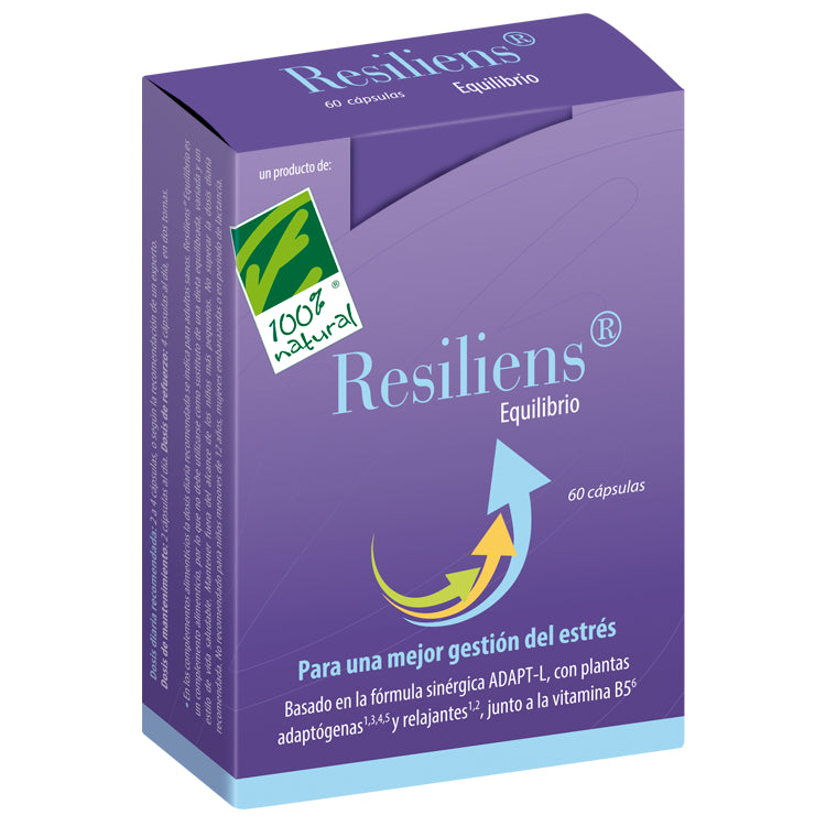 Resiliens Equilibrio · 100% Natural · 60 cápsulas