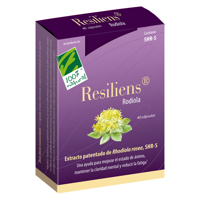 Resiliens Rodiola · 100% Natural · 40 cápsulas