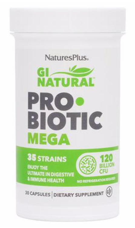 GI Natural - Probiotic Mega · Nature's Plus · 30 cápsulas