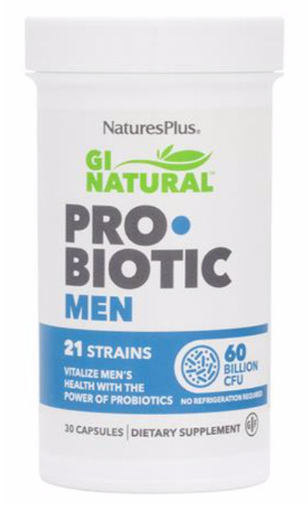 GI Natural Probiotic Men · Nature's Plus · 30 cápsulas