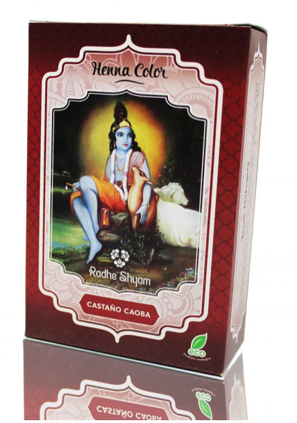 Henna Castaño Caoba · Radhe Shyam · 100 gramos