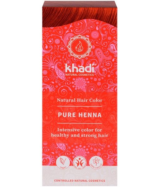 Henna Natural 100% Pura · Khadi · 100 gramos