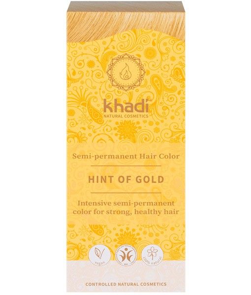 Tinte Vegetal Rubio Toque Dorado · Khadi · 100 gramos