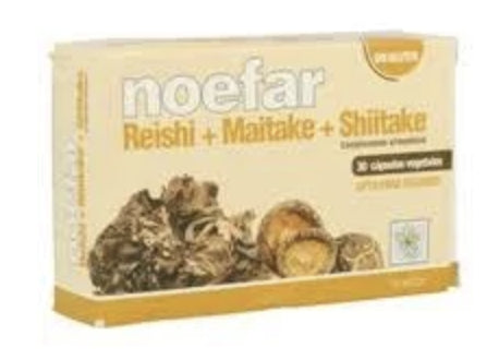 Reishi, Maitake y Shiitake · Noefar · 30 cápsulas