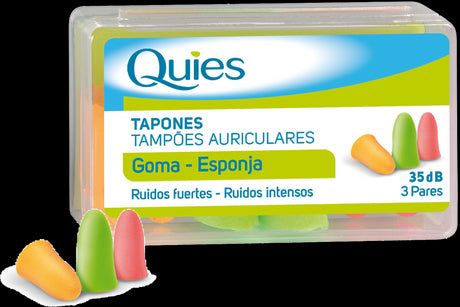 Tapones de Espuma - Colores · Quies · 6 unidades