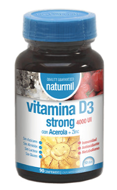 Vitamina D3 Strong 4.000 UI · Naturmil · 90 comprimidos