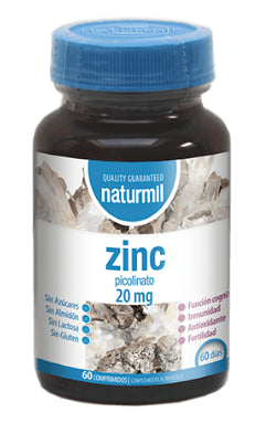 Zinc Picolinato 20 mg · Naturmil · 60 comprimidos