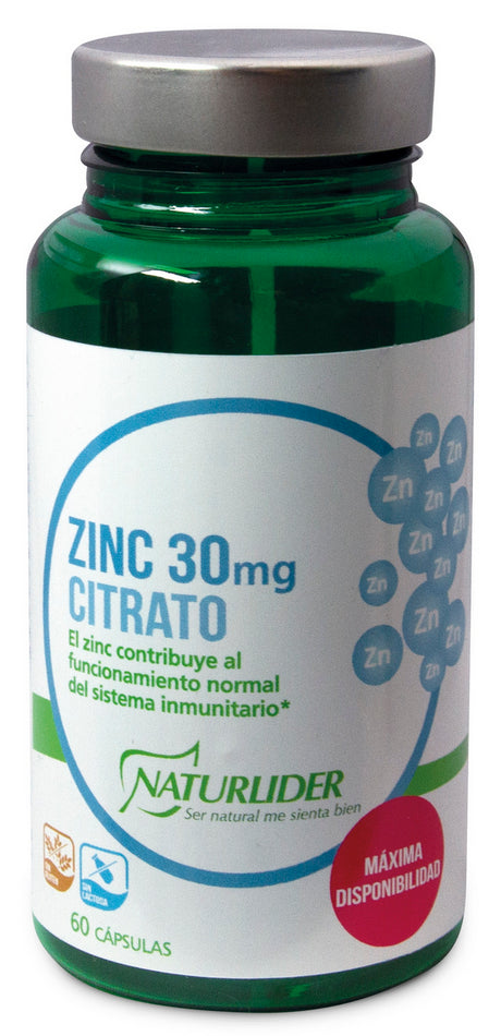 Zinc Citrato 30 mg · Naturlider · 60 cápsulas