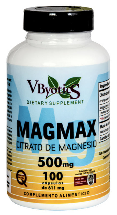 MagMax - Citrato de Magnesio · VByotics · 100 cápsulas