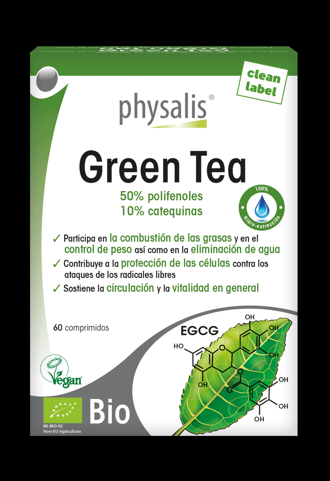 Green Tea · Physalis · 60 comprimidos