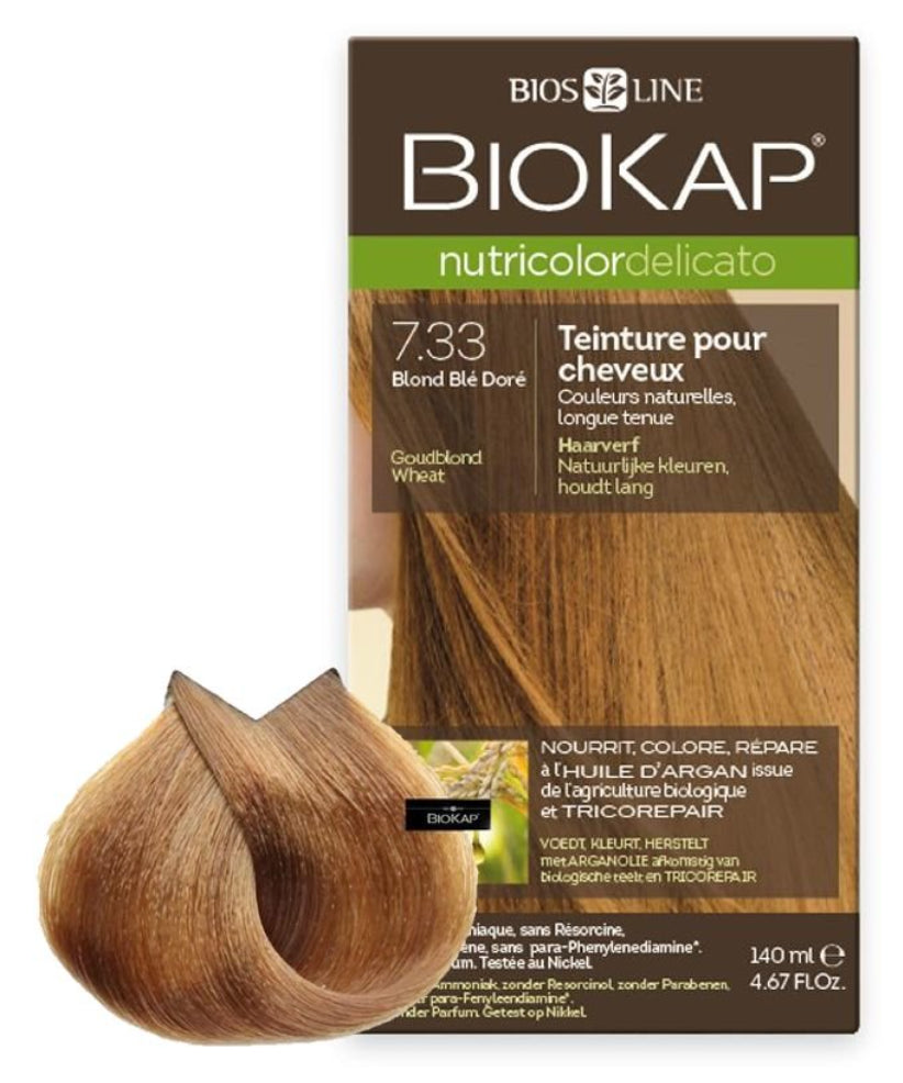 Biokap Nutricolor Delicato 7.33 Rubio Trigo Dorado · Biokap · 140 ml