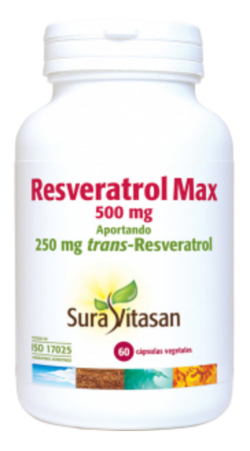 Resveratrol Max 500 mg · Sura Vitasan · 60 cápsulas