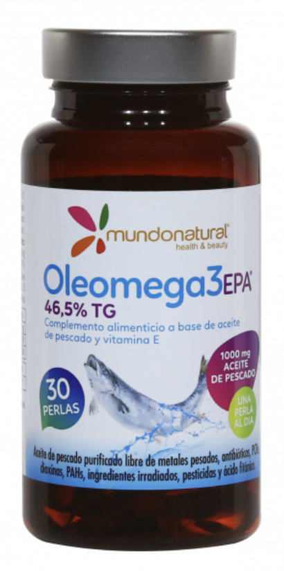 Oleomega 3 1.000 mg EPA TG · Mundo Natural · 30 perlas