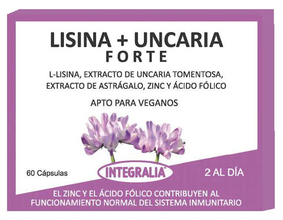 Lisina + Uncaria Forte · Integralia · 60 cápsulas