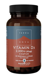 Vitamina D3 2.000 UI Complex · Terranova · 50 cápsulas