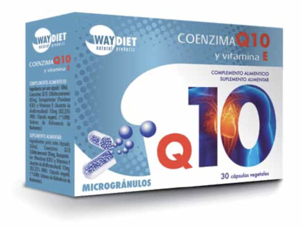 Coenzima Q10 + Vitamina E · Waydiet · 30 cápsulas