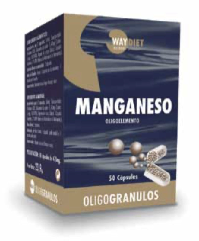 Manganeso Oligogránulos · Waydiet · 50 cápsulas