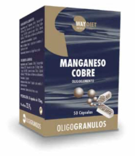 Manganeso-Cobre Oligogránulos · Waydiet · 50 cápsulas