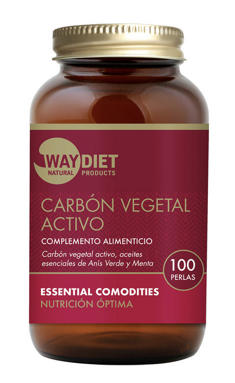 Carbon Vegetal Activo · Waydiet · 100 perlas