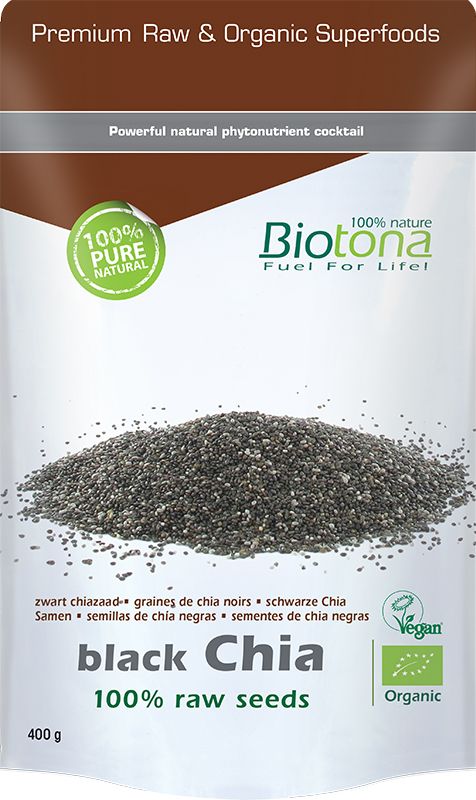 Semillas de Chia Negra · Biotona · 400 gramos