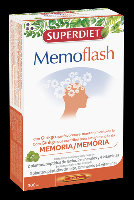 Memoflash Ampollas · Superdiet · 20 ampollas