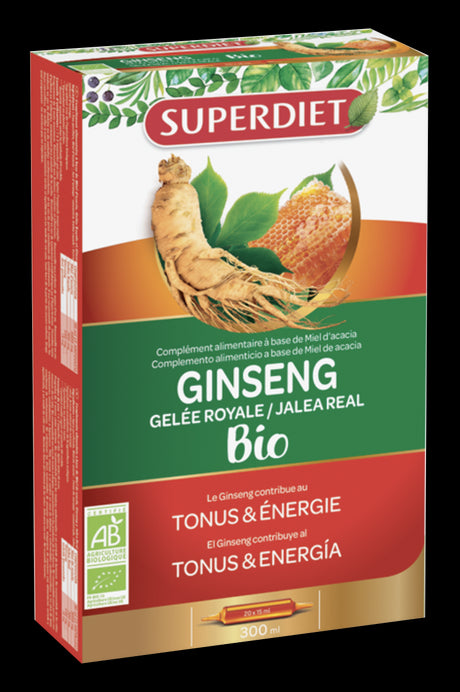 Ginseng Jalea Real BIO · Superdiet · 20 ampollas