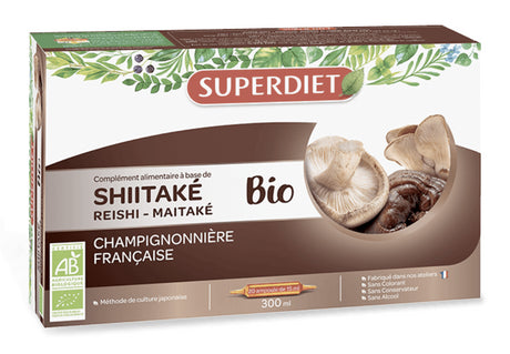 Shiitake + Maitake + Reishi BIO · Superdiet · 20 ampollas