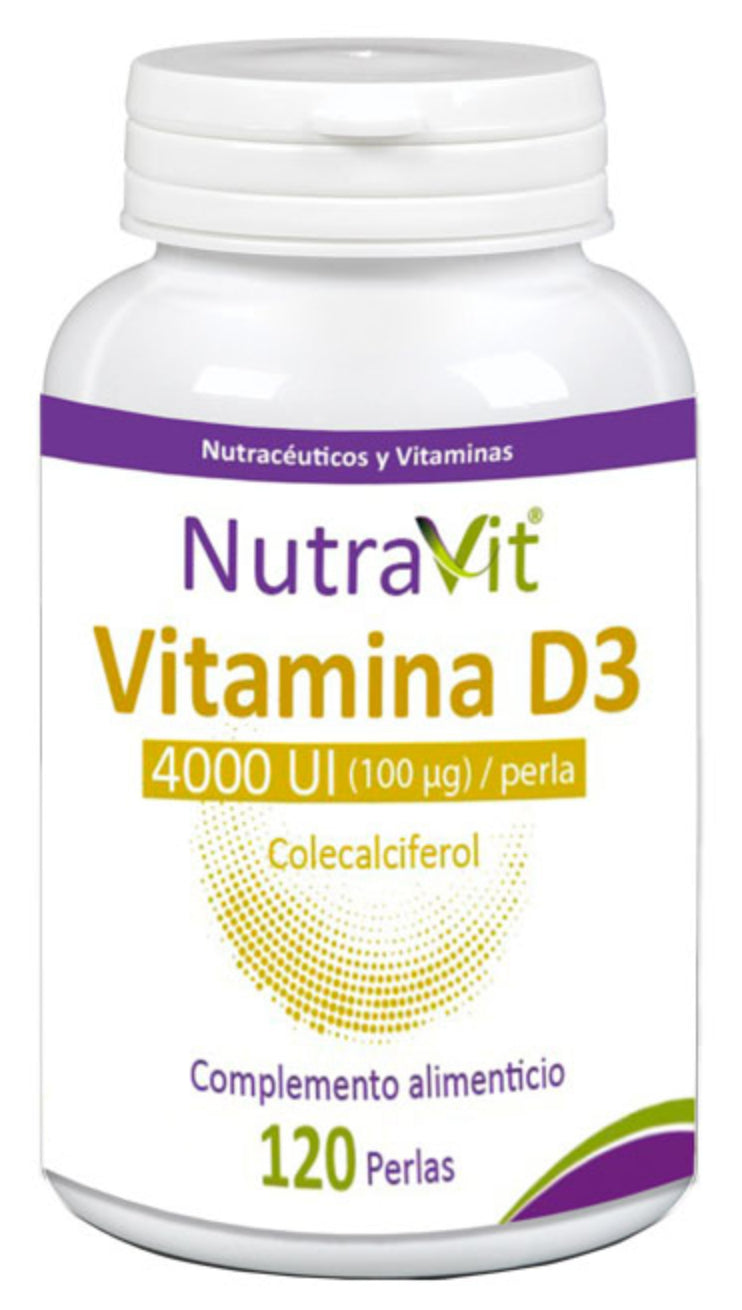 Vitamina D3 4.000 UI · Nutravit · 120 perlas