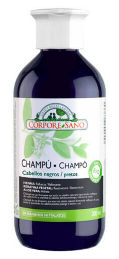 Champú a la Henna Cabellos Negros · Corpore Sano · 300 ml