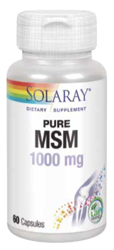 Pure MSM 1.000 mg · Solaray · 60 cápsulas