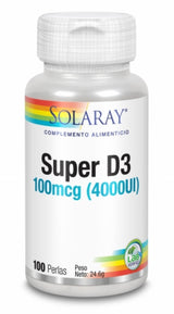 Super D3 4.000 UI · Solaray · 100 perlas