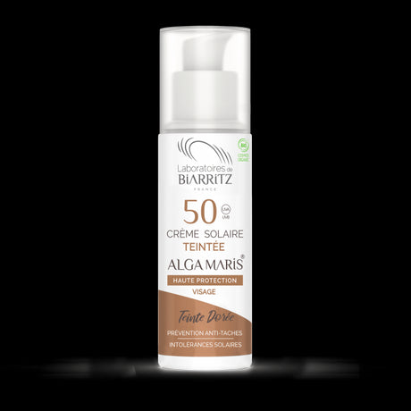 Crema Solar Facial Pigmentada SPF50 - Color Dorado · Alga Maris · 50 ml