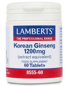 Ginseng Coreano 1.200 mg · Lamberts · 60 comprimidos