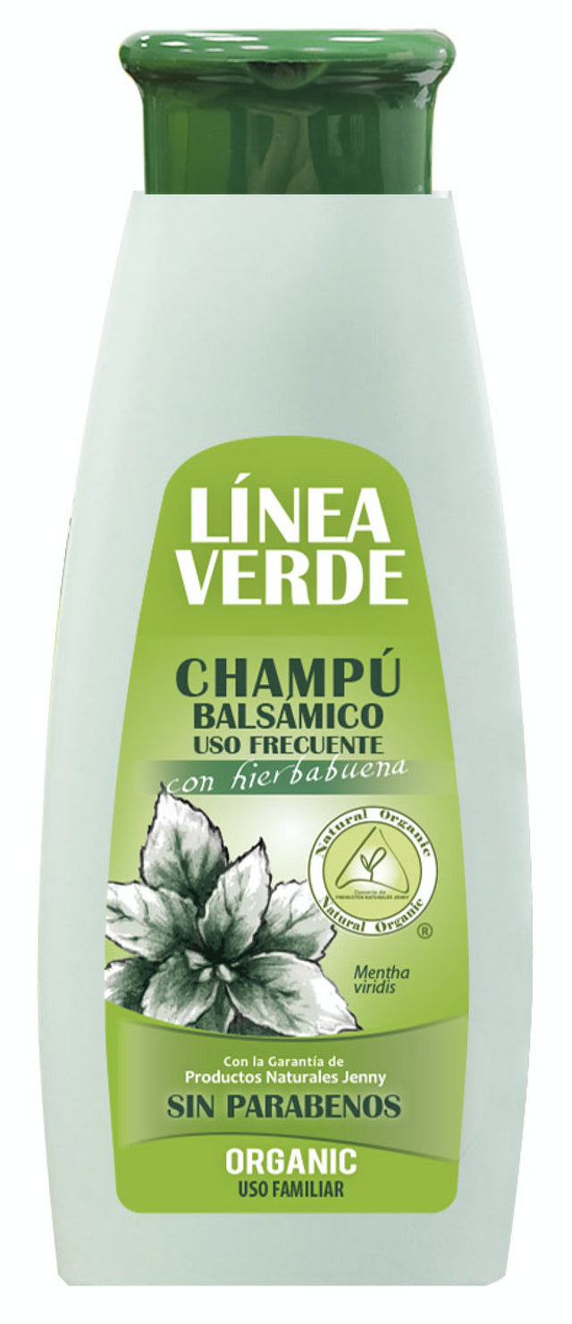 Champú Balsámico Uso Frecuente con Hierbabuena · Línea Verde · 400 ml