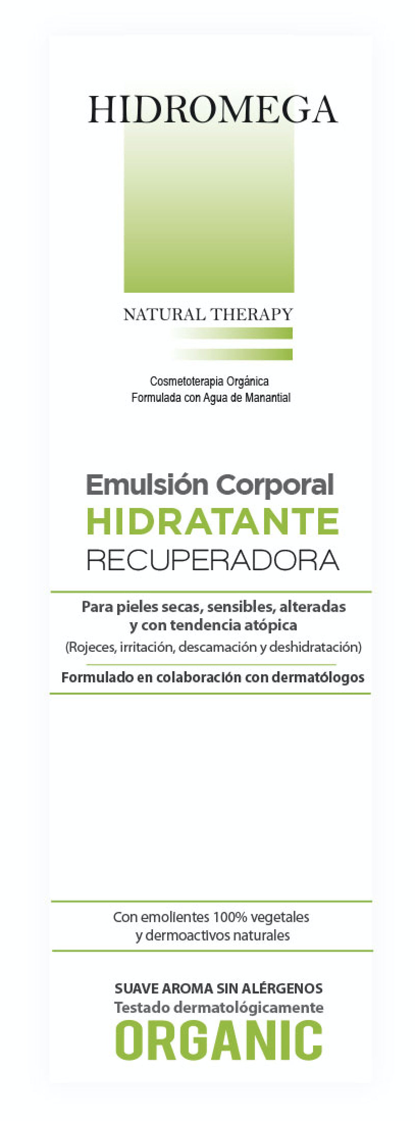 Emulsión Corporal Hidratante · Hidromega · 400 ml