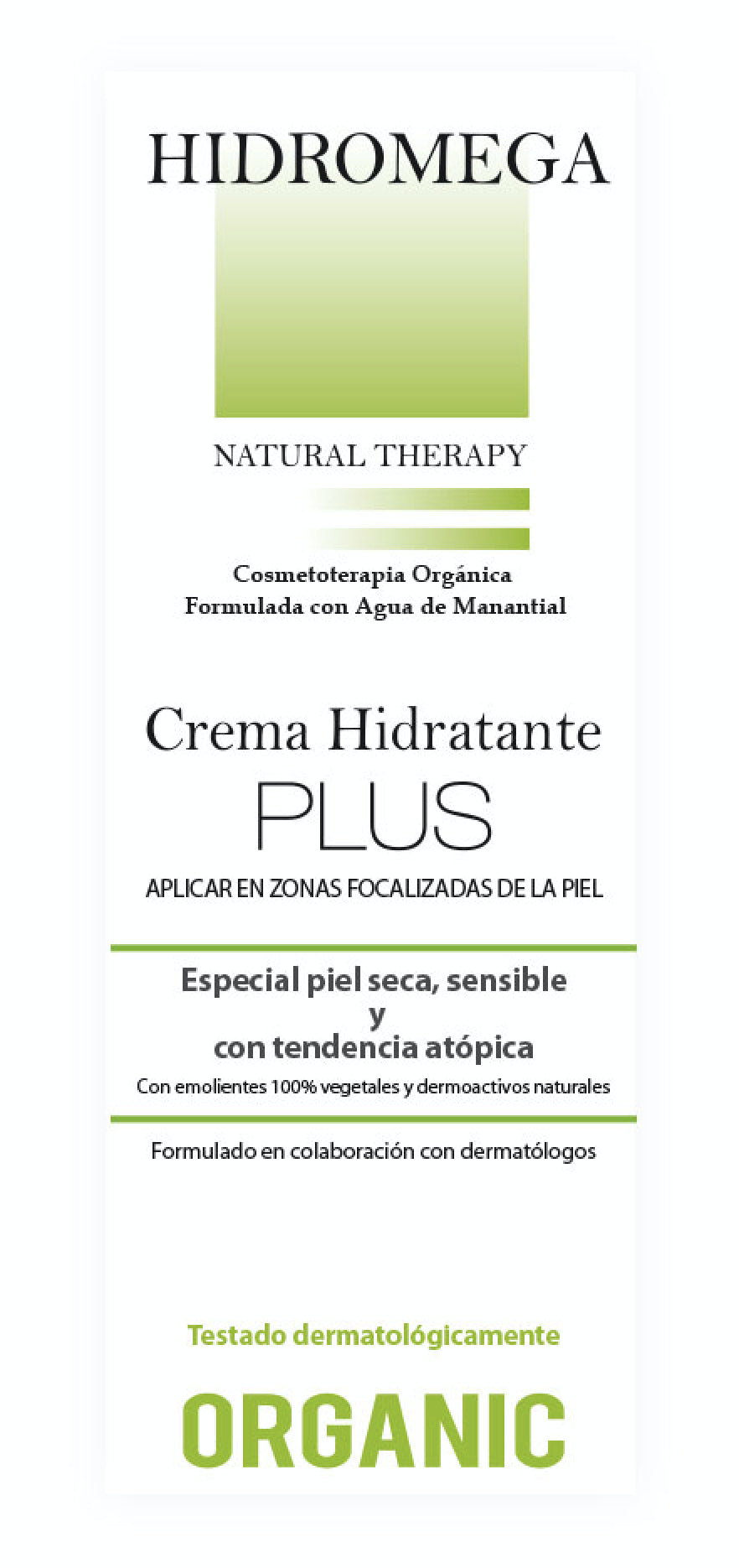 Crema Hidratante Plus · Hidromega · 100 ml