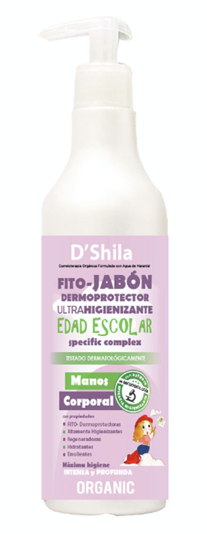 Fito-Jabón Ultra Higienizante Edad Escolar · D'Shila · 500 ml